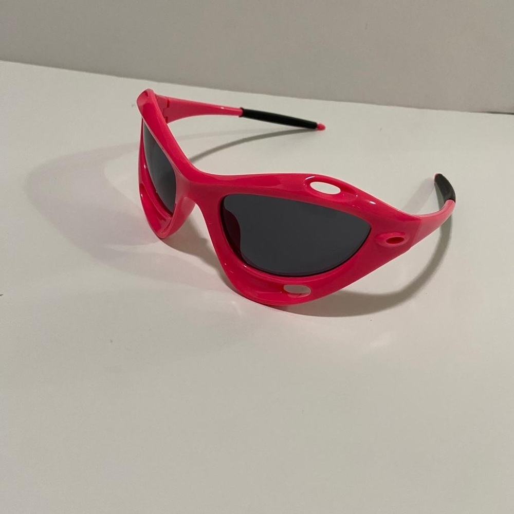 Steampunk chunky futuristic racing sunglasses